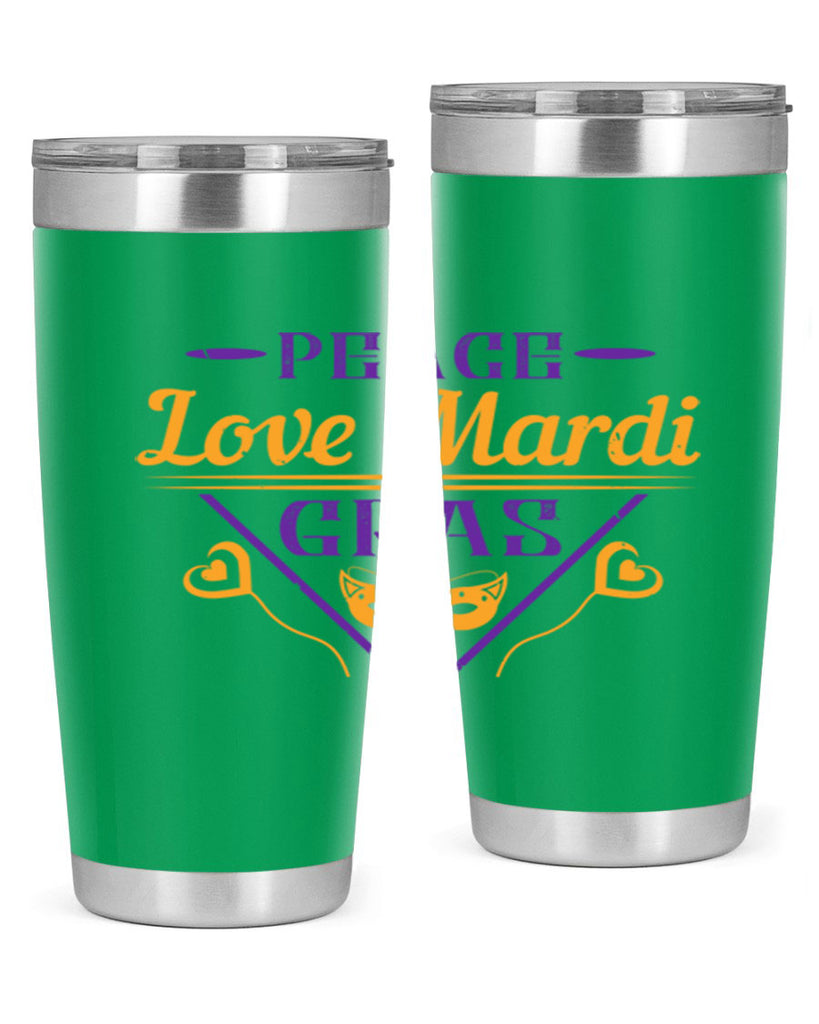 peace love mardi gras 39#- mardi gras- Tumbler