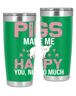 pigs make me happy Style 35#- pig- Tumbler