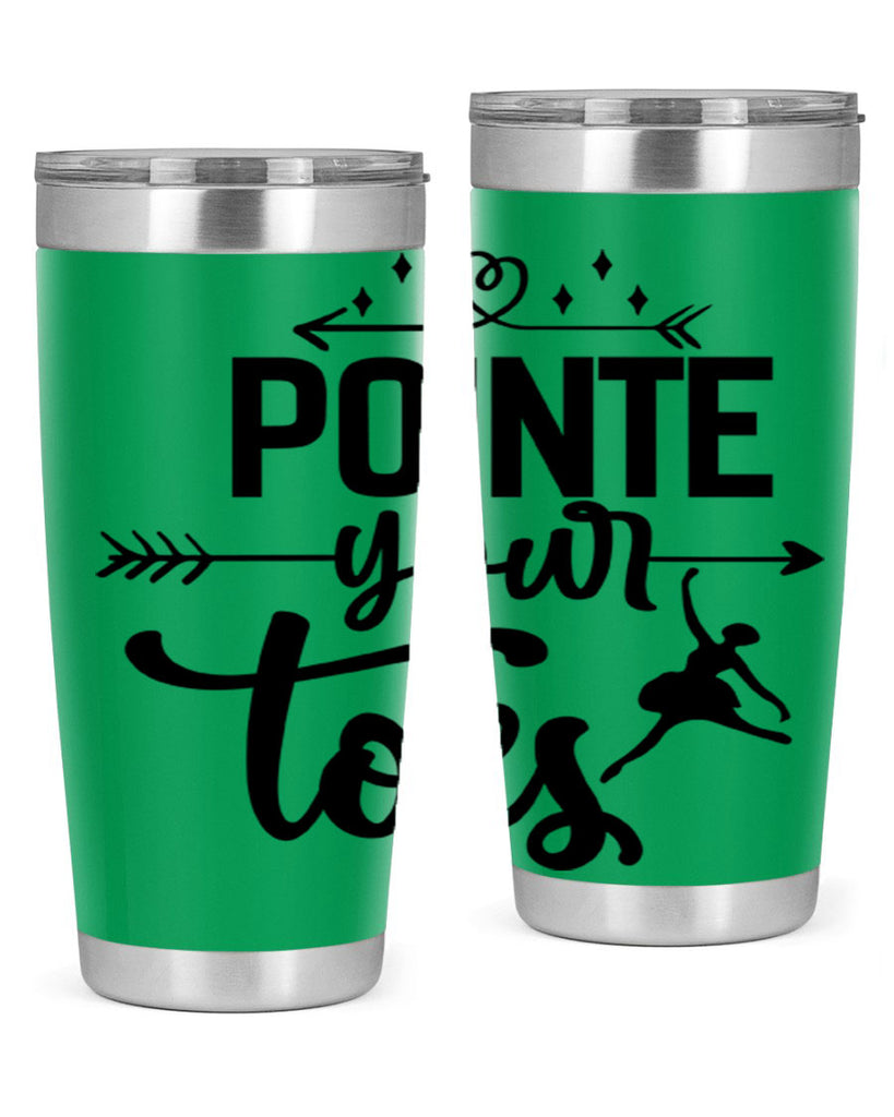 pointe your toes 72#- ballet- Tumbler