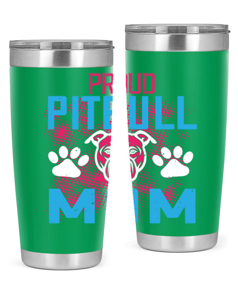 proud pitbull mom 70#- mom- Tumbler