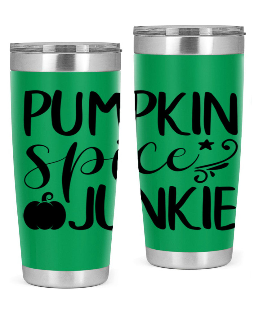 pumpkin spice junkie 548#- fall- Tumbler