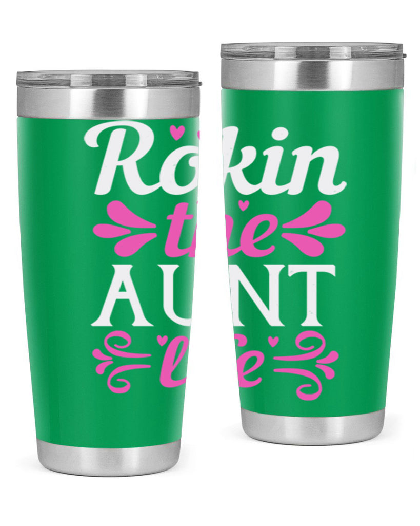 rokin the aunt life Style 24#- aunt- Tumbler