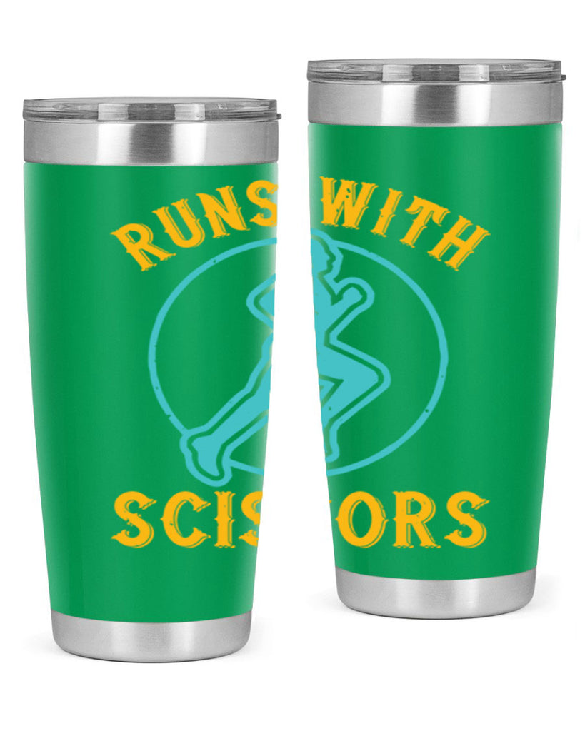 run with sclssors 25#- running- Tumbler