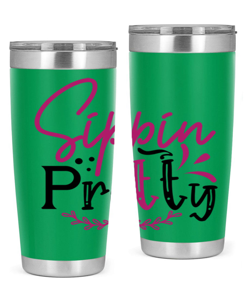 sippin pretty 161#- wine- Tumbler