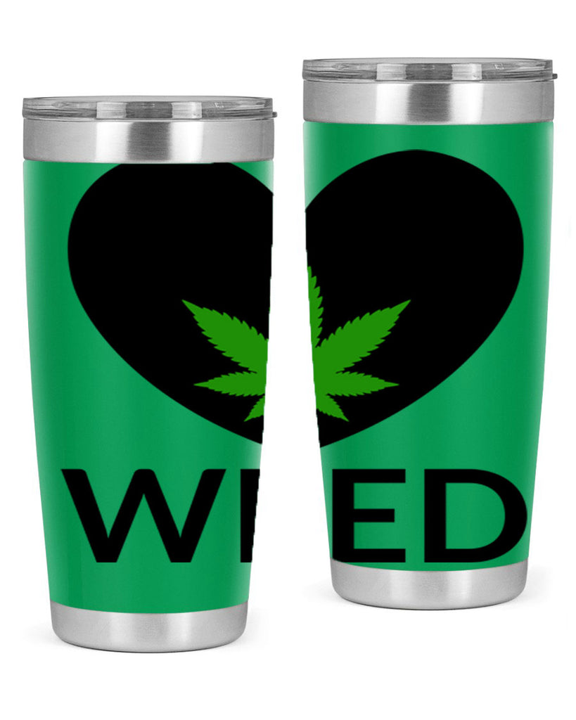 weed cannabis 284#- marijuana- Tumbler