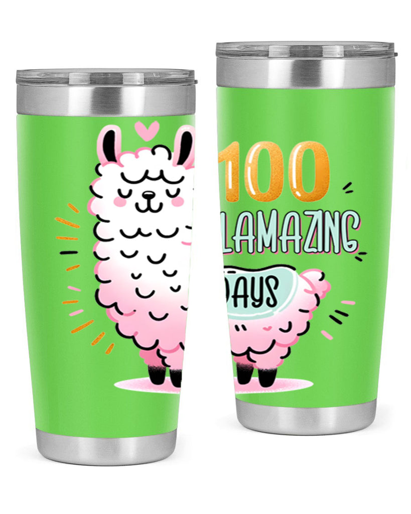 100th Day of School Llama 39#- 100 days of school- Tumbler