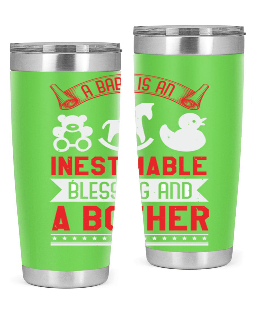 A baby is blessing and a bother Style 50#- baby shower- tumbler