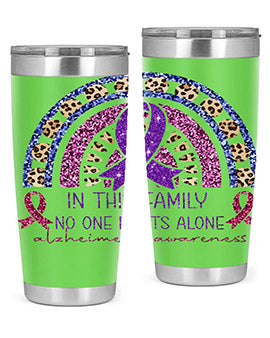 Alzheimer Awareness Purple Rainbow 2#- alzheimers- Tumbler