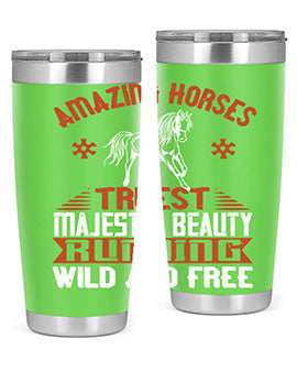 Amazing horses Truest Majestic Beauty Running wild and free Style 23#- horse- Tumbler