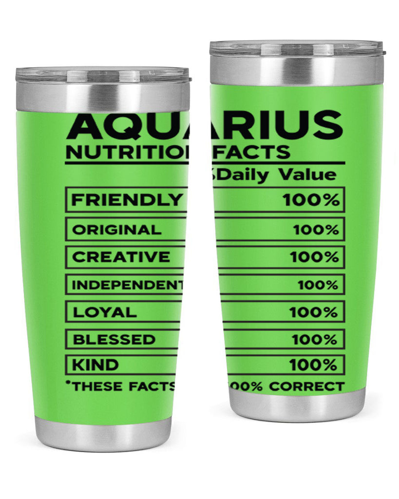 Aquarius Nutrition Facts 67#- zodiac- Tumbler