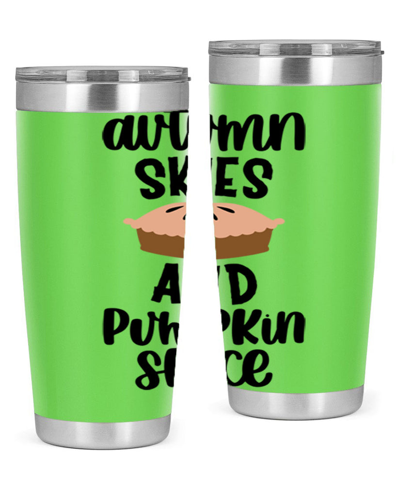 Autumn Skies And Pumpkin Spice 477#- fall- Tumbler