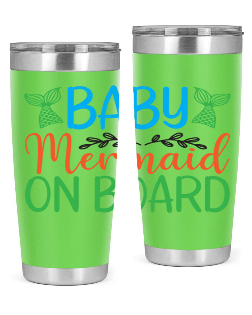 Baby Mermaid On Board 33#- mermaid- Tumbler