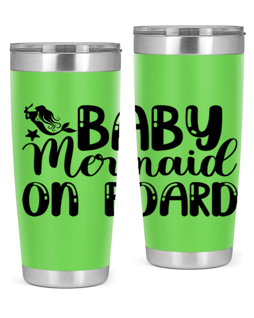 Baby Mermaid on Board 35#- mermaid- Tumbler