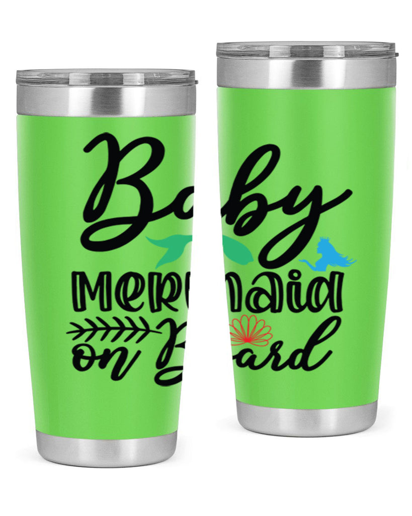 Baby Mermaid on Board 38#- mermaid- Tumbler