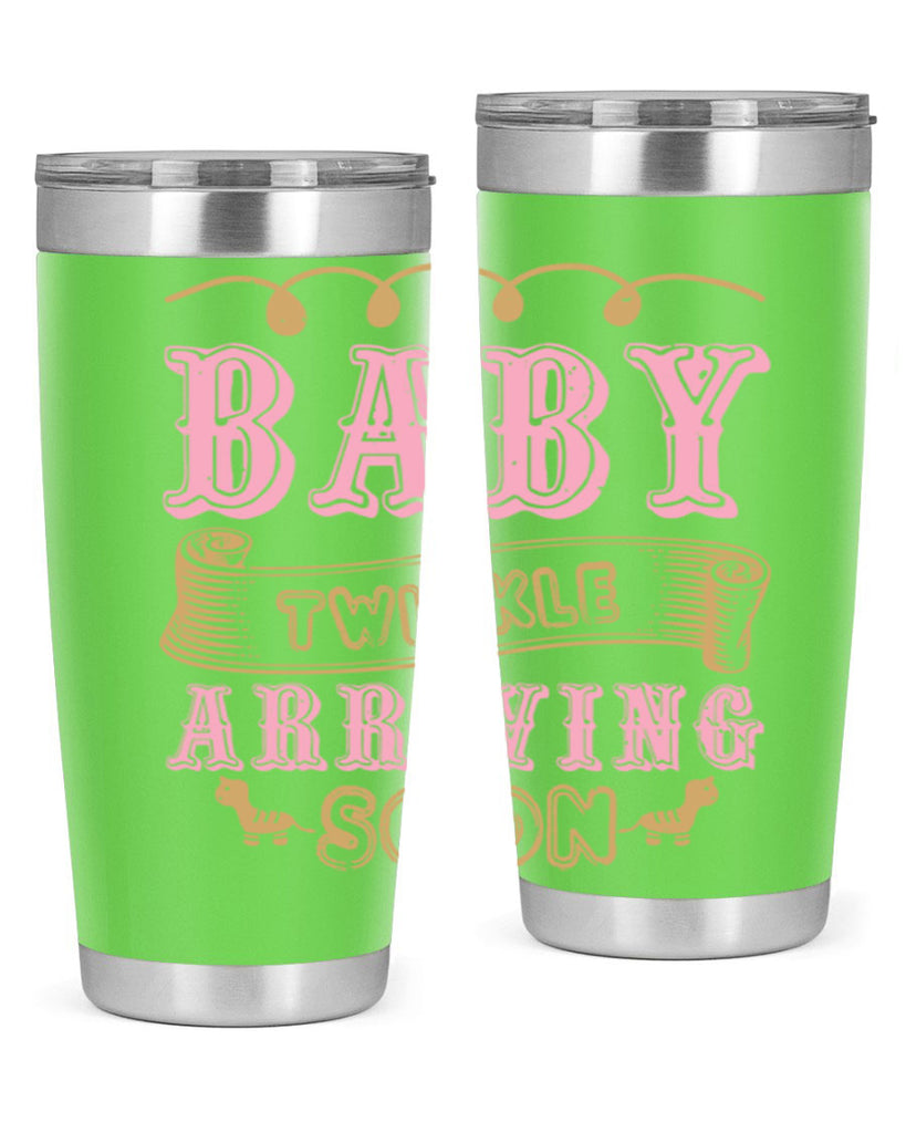 Baby Rwinkle arriving soon Style 48#- baby shower- tumbler