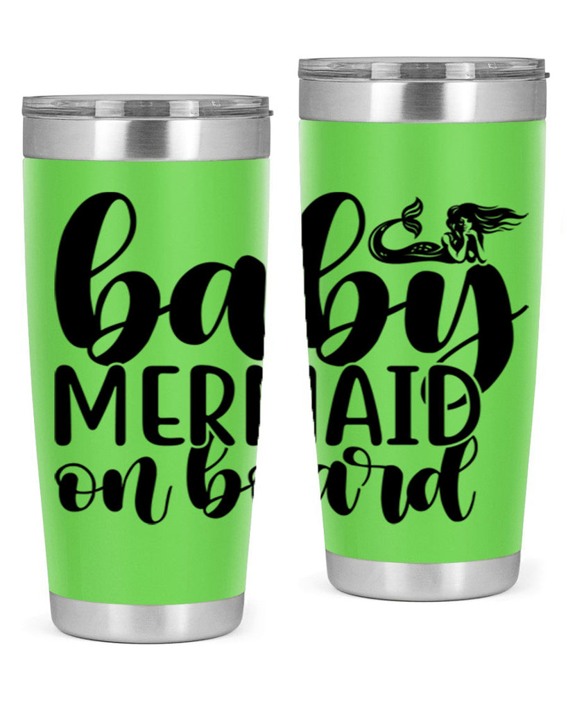 Baby mermaid on board 41#- mermaid- Tumbler