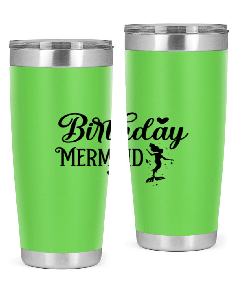 Birthday Mermaid 72#- mermaid- Tumbler