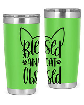 Blessed And Cat Obsessed Style 79#- cat- Tumbler