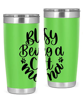 Busy Being A Cat Mama Style 80#- cat- Tumbler