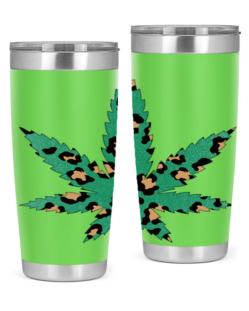 Cannabis Leopard Print 54#- marijuana- Tumbler