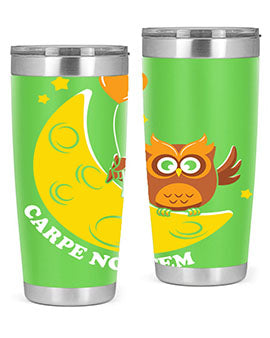 Carpe Noctem Moon Stars Owl A TurtleRabbit 1#- owl- Tumblers