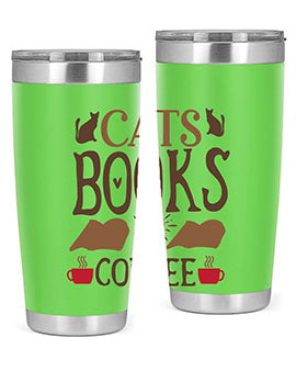 Cats Books Coffee Style 9#- cat- Tumbler