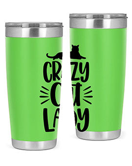 Crazy Cat Lady Style 92#- cat- Tumbler