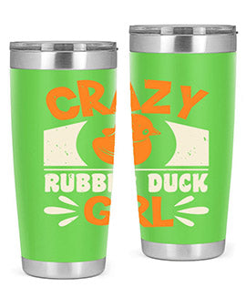 Crazy Rubber Duck Girl Style 4#- duck- Tumbler