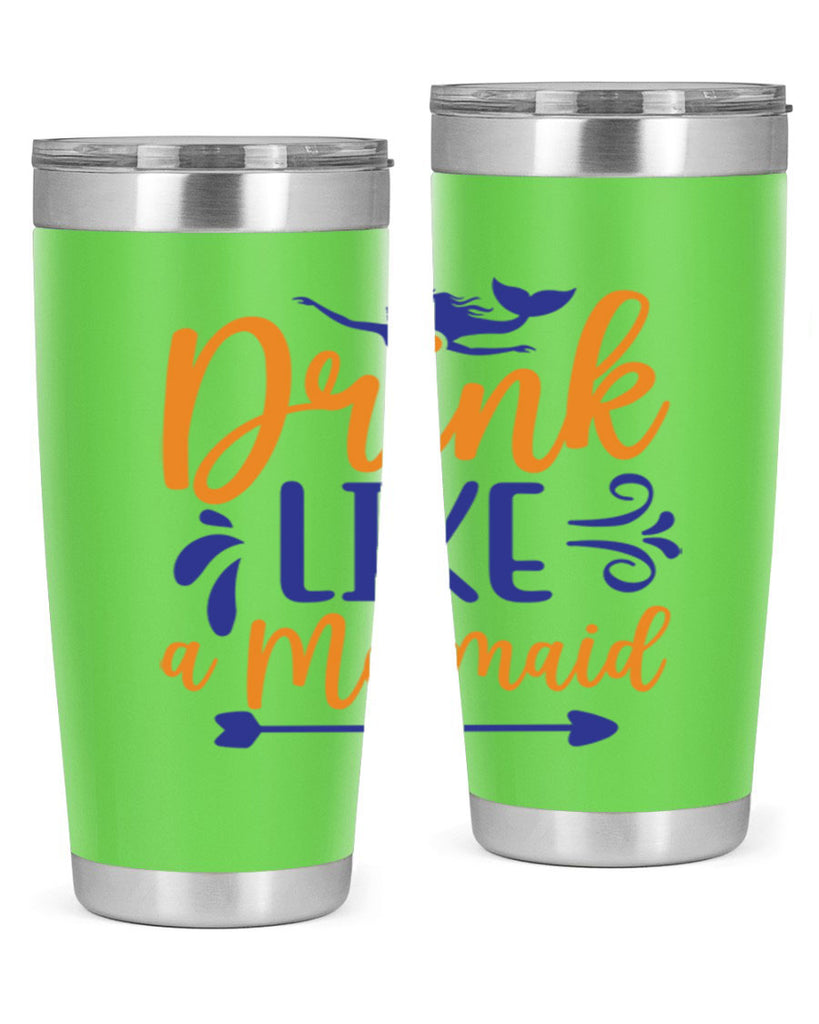 Drink Like a Mermaid 137#- mermaid- Tumbler