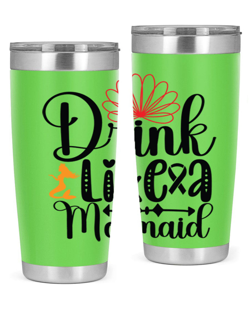 Drink Like a Mermaid 151#- mermaid- Tumbler