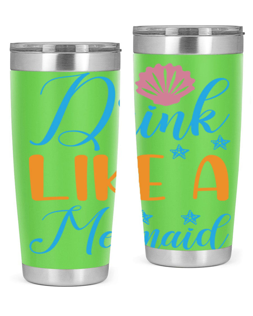 Drink Like a Mermaid 153#- mermaid- Tumbler