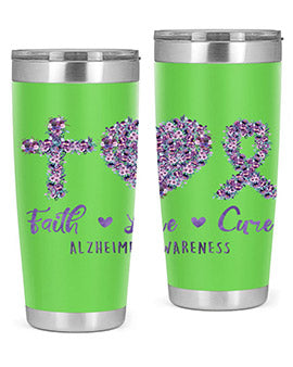 Faih Love Cure AlzheimerS Awareness 137#- alzheimers- Tumbler