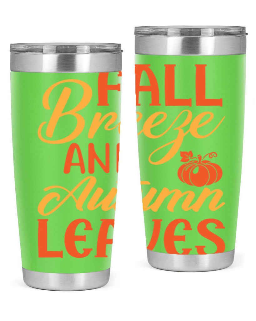 Fall Breeze and Autumn Leaves 92#- fall- Tumbler