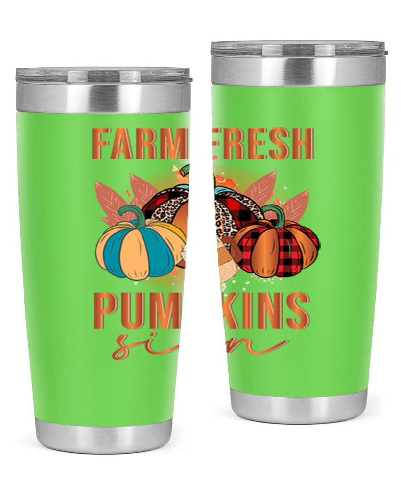 Farm Fresh Pumpkins Sign 175#- fall- Tumbler