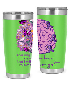 Floral Brain I Will Never Forget 146#- alzheimers- Tumbler