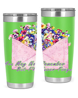 Floral Buerfly AlzheimerS Awareness 147#- alzheimers- Tumbler