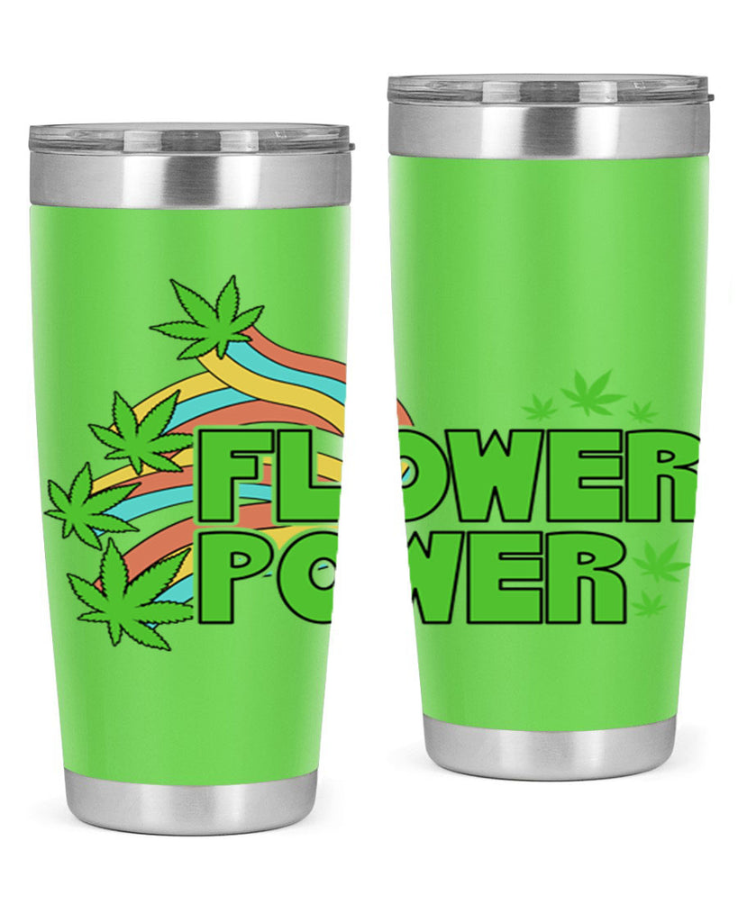 Flower Power Cannabis leaf 86#- marijuana- Tumbler