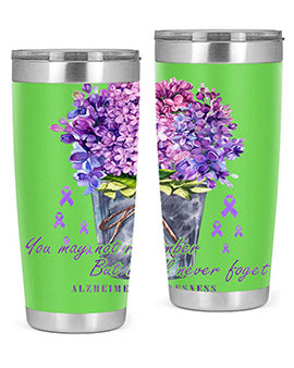 Flower Remember AlzheimerS Awareness 148#- alzheimers- Tumbler