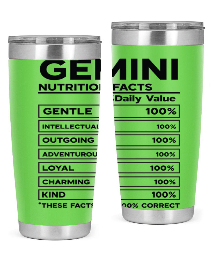 Gemini Nutrition Facts 220#- zodiac- Tumbler