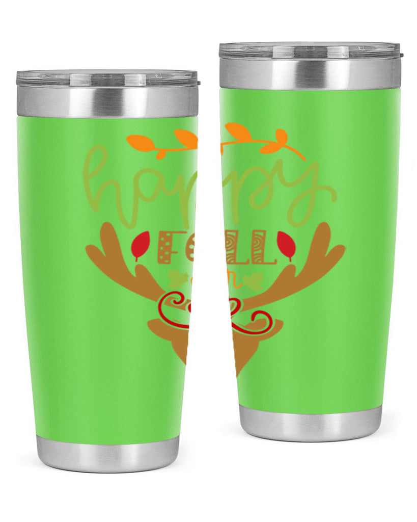 Happy Fall deer 219#- fall- Tumbler