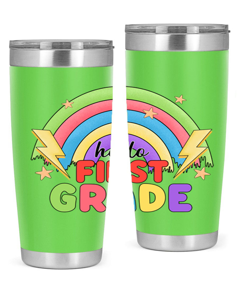 Hello 1st Grade Rainbow 13#- 1st grade- Tumbler