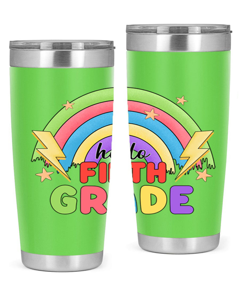 Hello 5th Grade Rainbow 14#- 5th grade- Tumbler