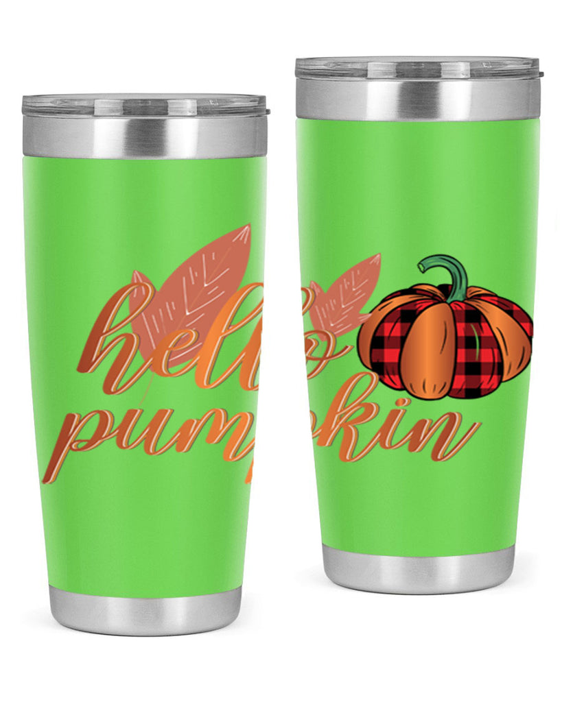Hello Pumpkin 294#- fall- Tumbler