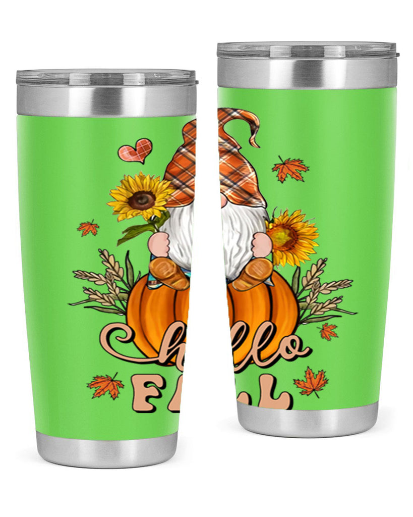 HelloFallAutumnGnome 298#- fall- Tumbler