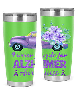 I Wear Purple For AlzheimerS Awareness 168#- alzheimers- Tumbler