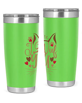 I Wuf You Style 16#- cat- Tumbler