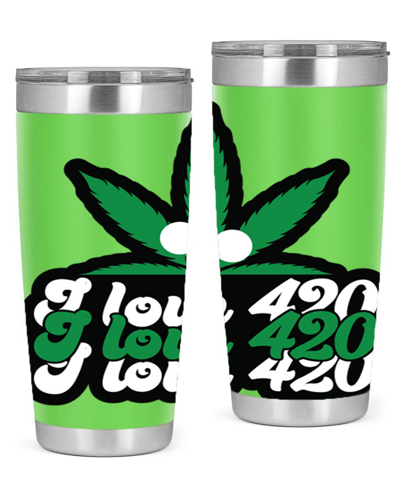 I love 420 123#- marijuana- Tumbler