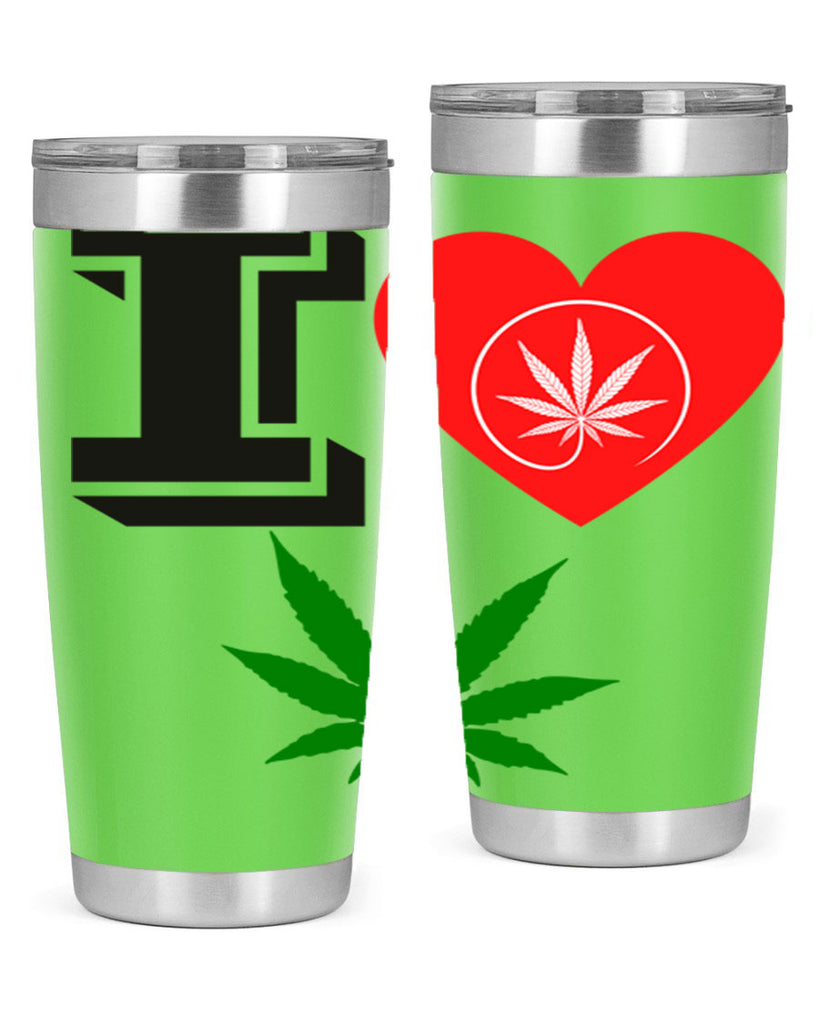 I love Cannabis heart 126#- marijuana- Tumbler