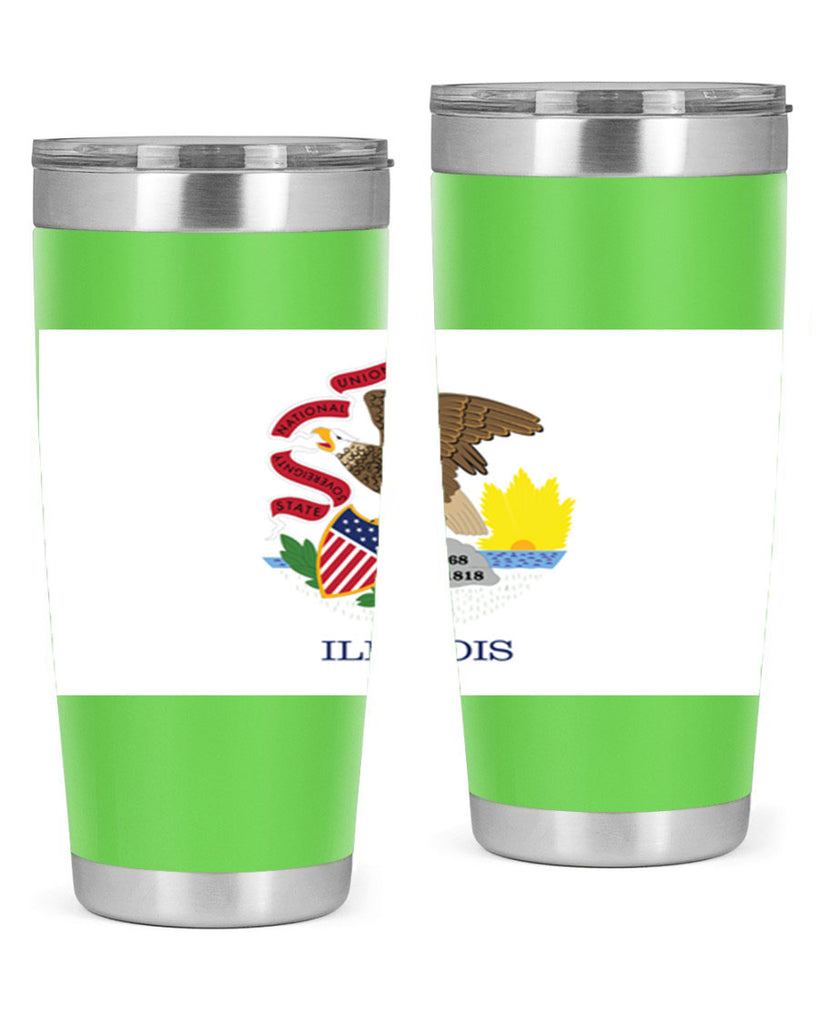 Illinois 39#- Us Flags- Tumbler