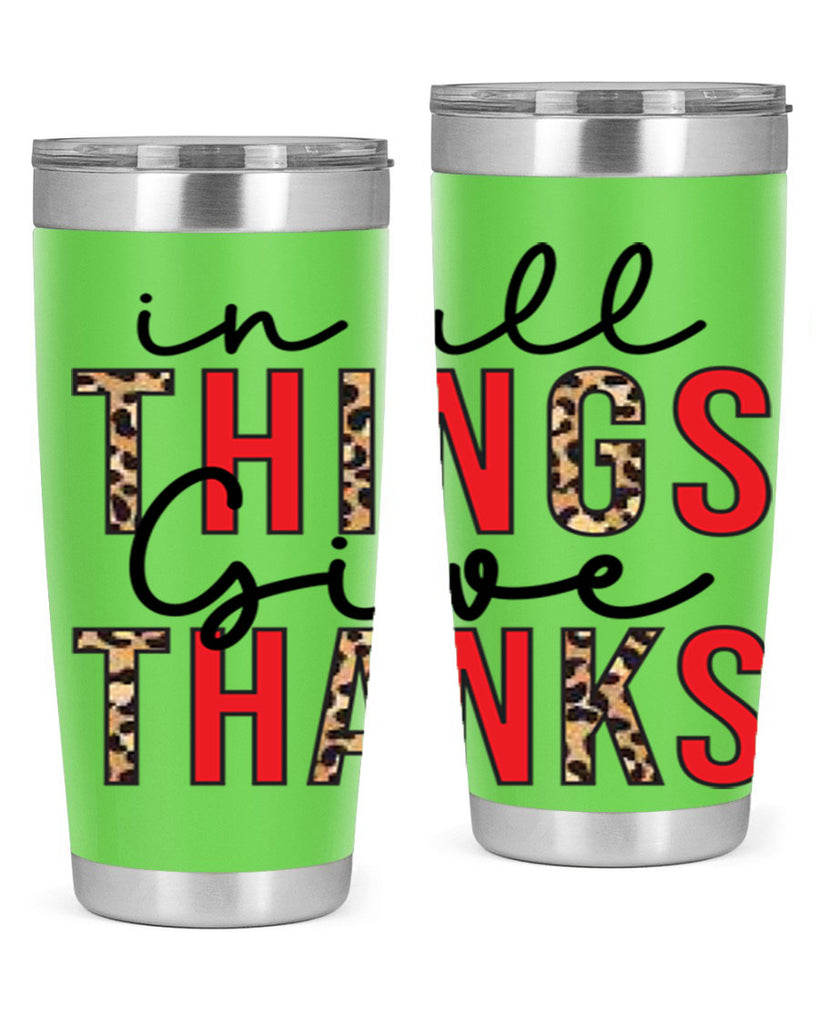 In all things give thanks 352#- fall- Tumbler
